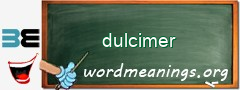 WordMeaning blackboard for dulcimer